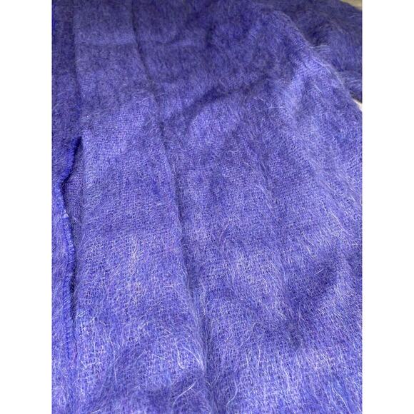 Vintage Women’s Open Front Mohair Wool Winter Coat Purple Coat by Andrew Stewart - Picture 3 of 6